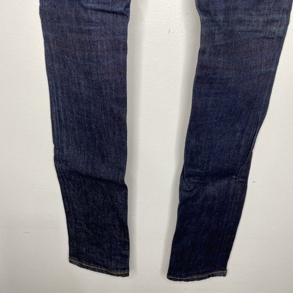 NUDIE Jeans CO Tight LOng John Blue Jeans Men's 26 x 34 Organic Stretch Denim - Picture 10 of 11